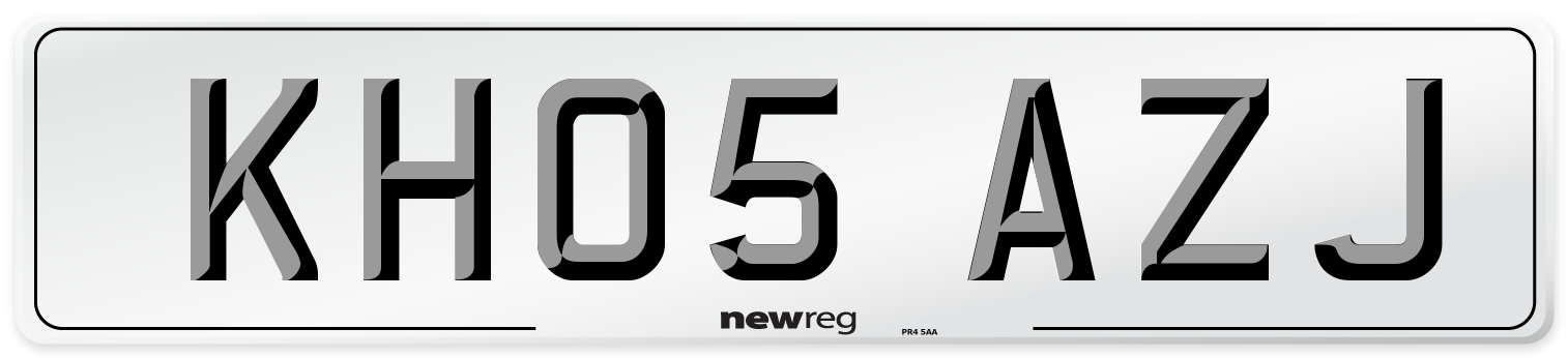 KH05 AZJ Number Plate from New Reg